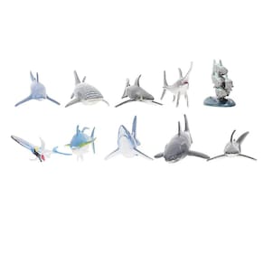 10pcs simulação mini peixes de águas profundas brinquedos modelos animais educa