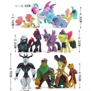 12pcs Cavalo Crepúsculo Brilho Figura Brinquedo
