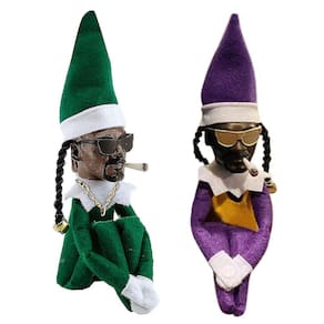 2 peças Snoop On A Stoop Elf Doll Spy On A Bent Over Doll