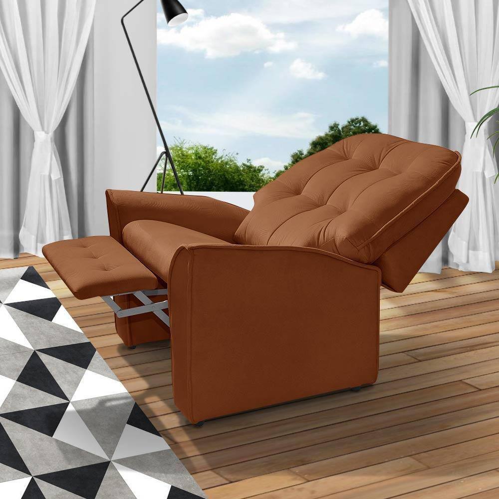 Poltrona Reclinável Capri Terracota - Marrom