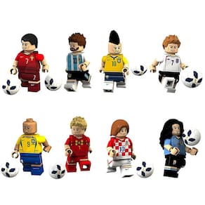8pcs Copa do Mundo de Futebol Building Blocks Portugal Messine Mar