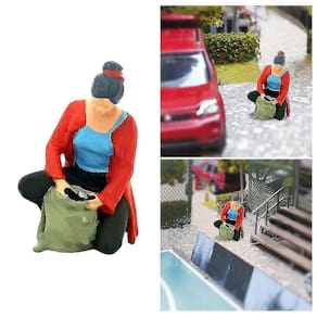 Resina 1/64 ama pintado à mão Fitness Figura Layout Pessoas