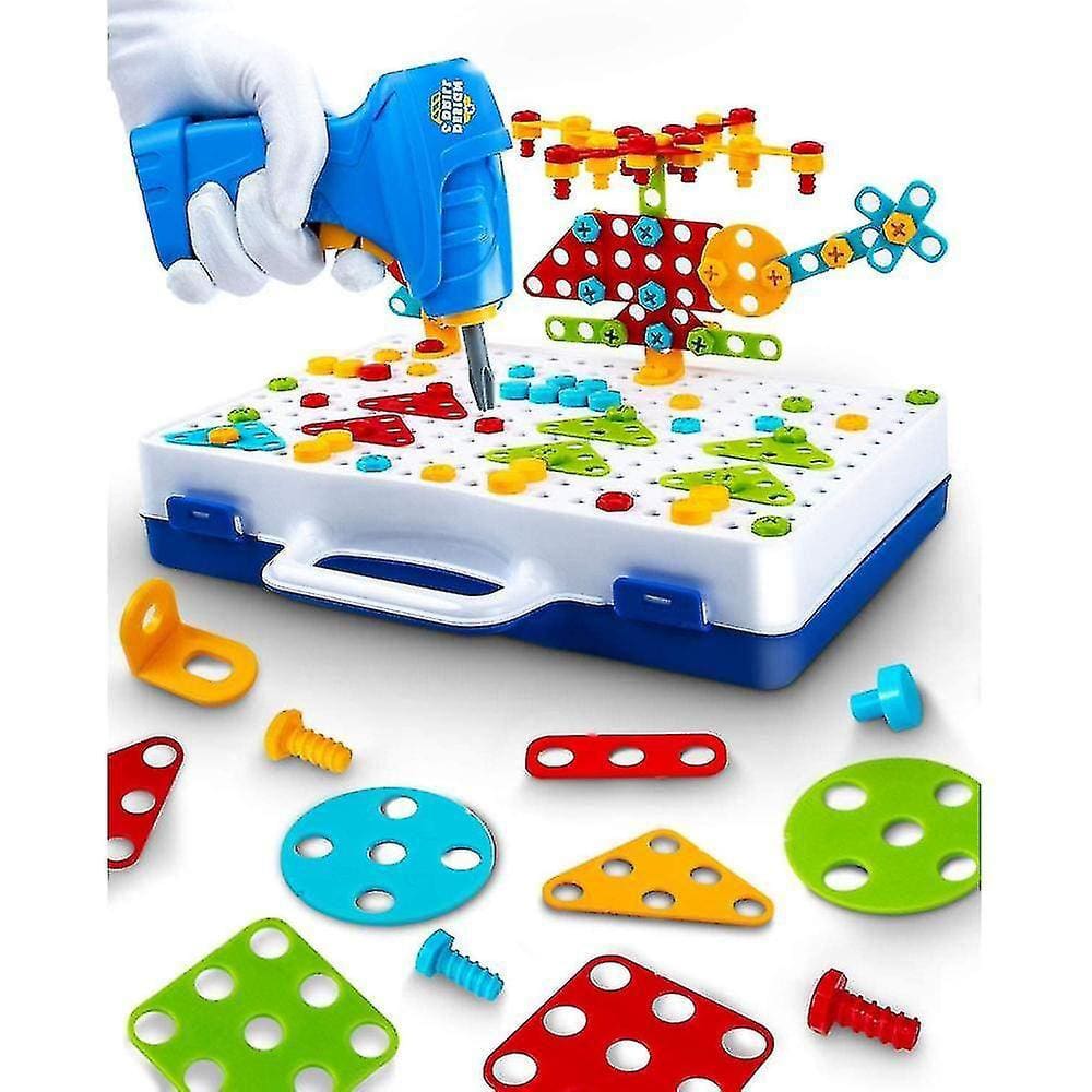 Elétrico Diy Drill Stem Puzzle Brinquedos Construção Educacional Pre