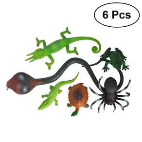 6pcs plástico realista brinquedos animais falsos animais educacionais