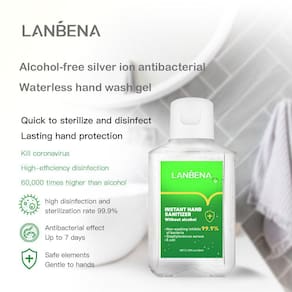 Gel para mãos Lanbena Prata Ion Diário Lavagem Grântis