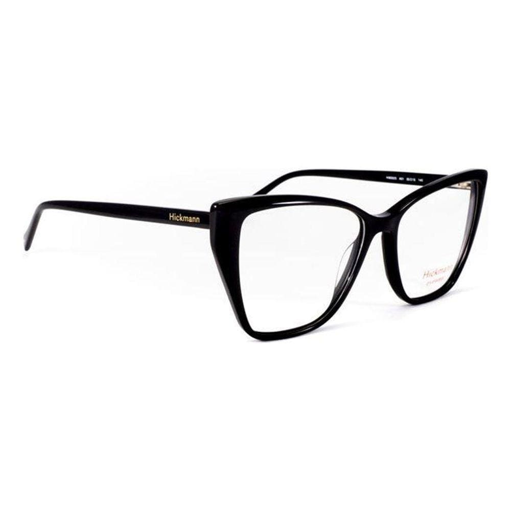 Óculos Armação Hickmann Hi60025 A01 Feminino Gatinho Preto