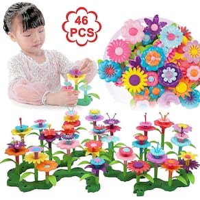 46 Piece Set Jardinagem Pretend Presente Para Crianças Jogo de Empilhamento F