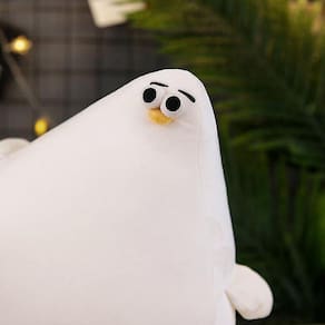 Uma boneca gaivota gorda ingênua macia grande gaivota travesseiro de dormir