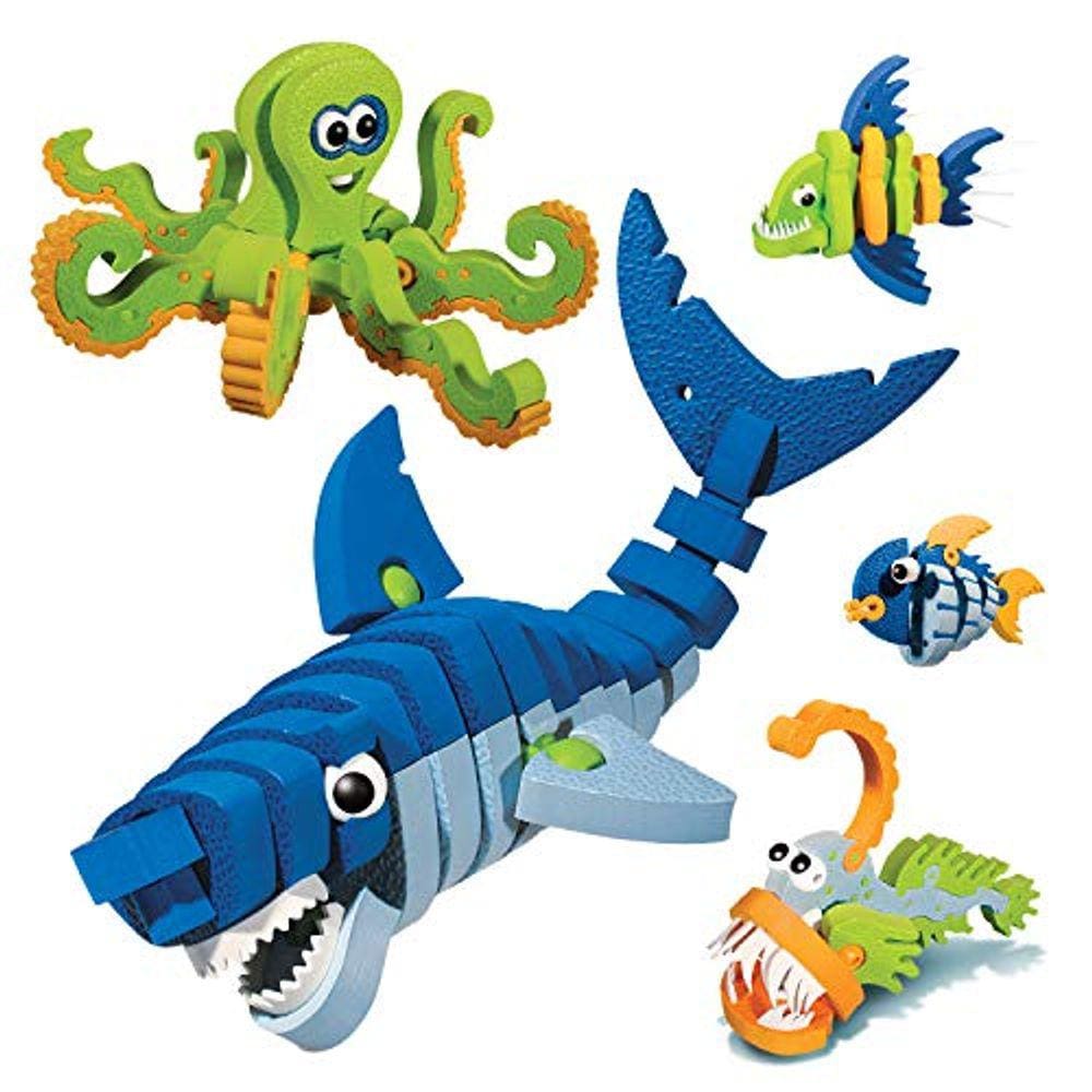 Bloco Toys Marines Creatures - STEM Shark, Octopus