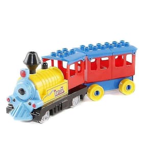 Bateria Operado Duplo Blocks Trem Tijolos de Construção Educatio