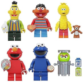 6pcs Terceiro Partido Vila Sésamo Big Bird Bert Elmoerni Assemb
