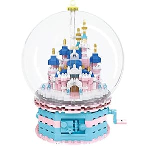 Conjunto de Micro Blocos Castelo Rosa para Crianças ou Adultos - Mini Bloc
