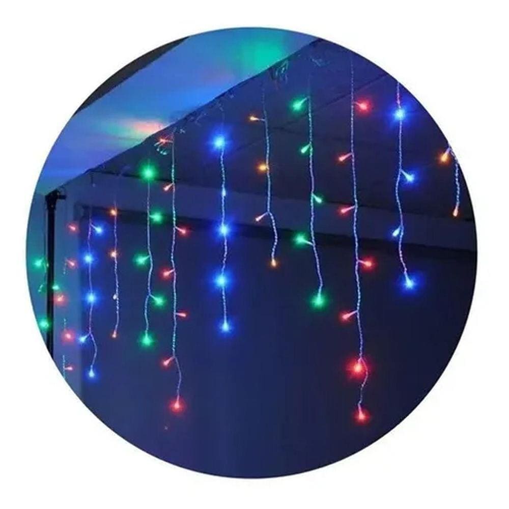 Cascata Natal 7m 300 Leds Coloridos 110v