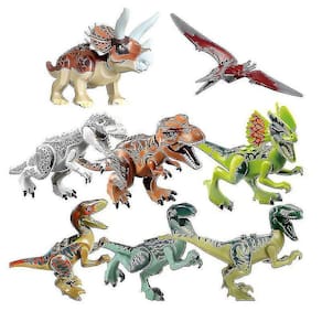 8pcs crianças brinquedo dinossauro bloco de construção jurássico dinosau