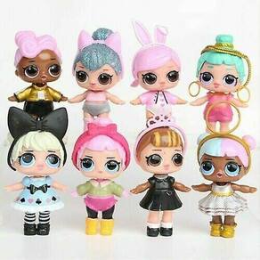 12 peças de bonecas Lol L.o.l Surprise Ball Lil Sisters Pets Toys Girls (8 unidades)
