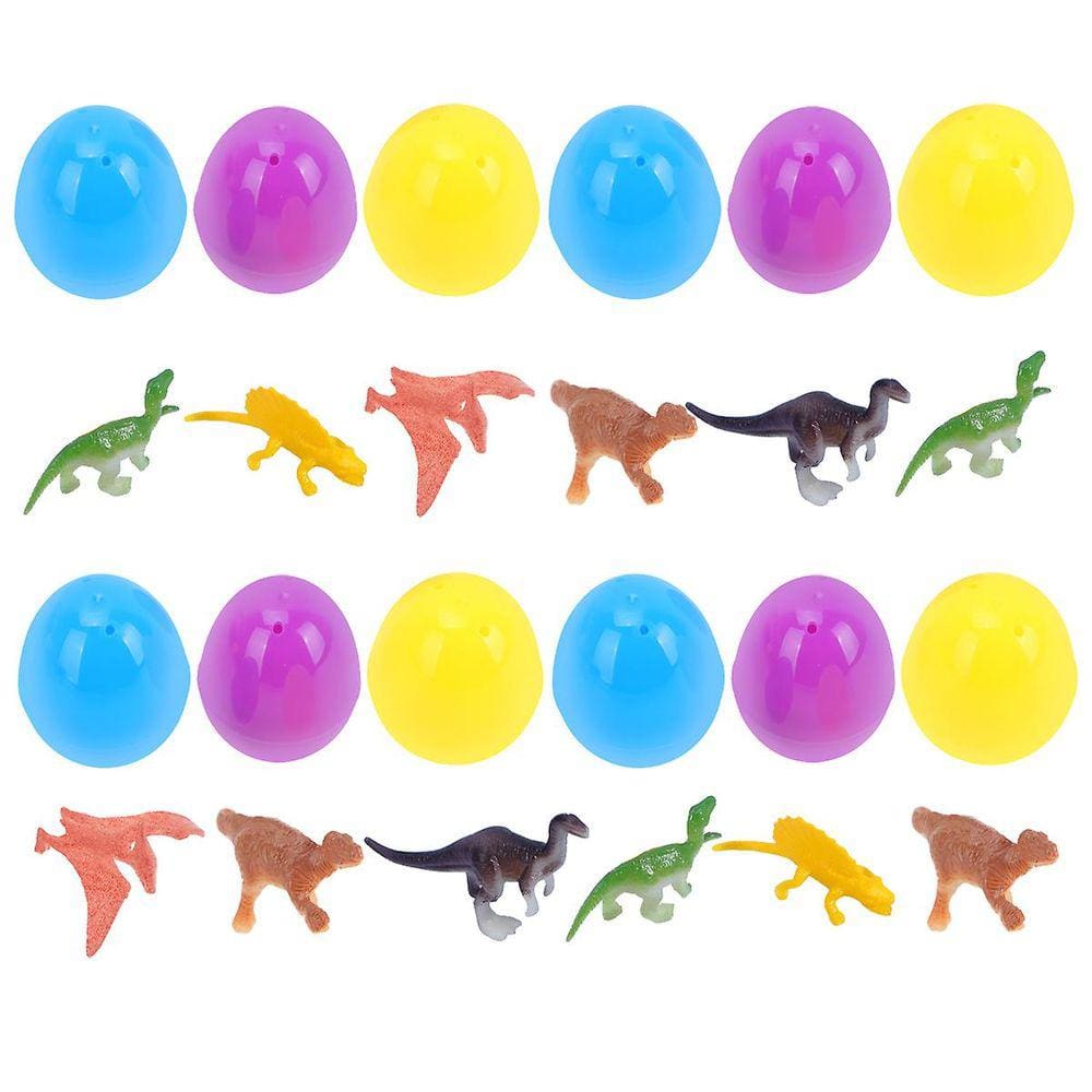 12 Set Páscoa Surpresa Ovo E Dinossauro Toy Crianças Criativas Para
