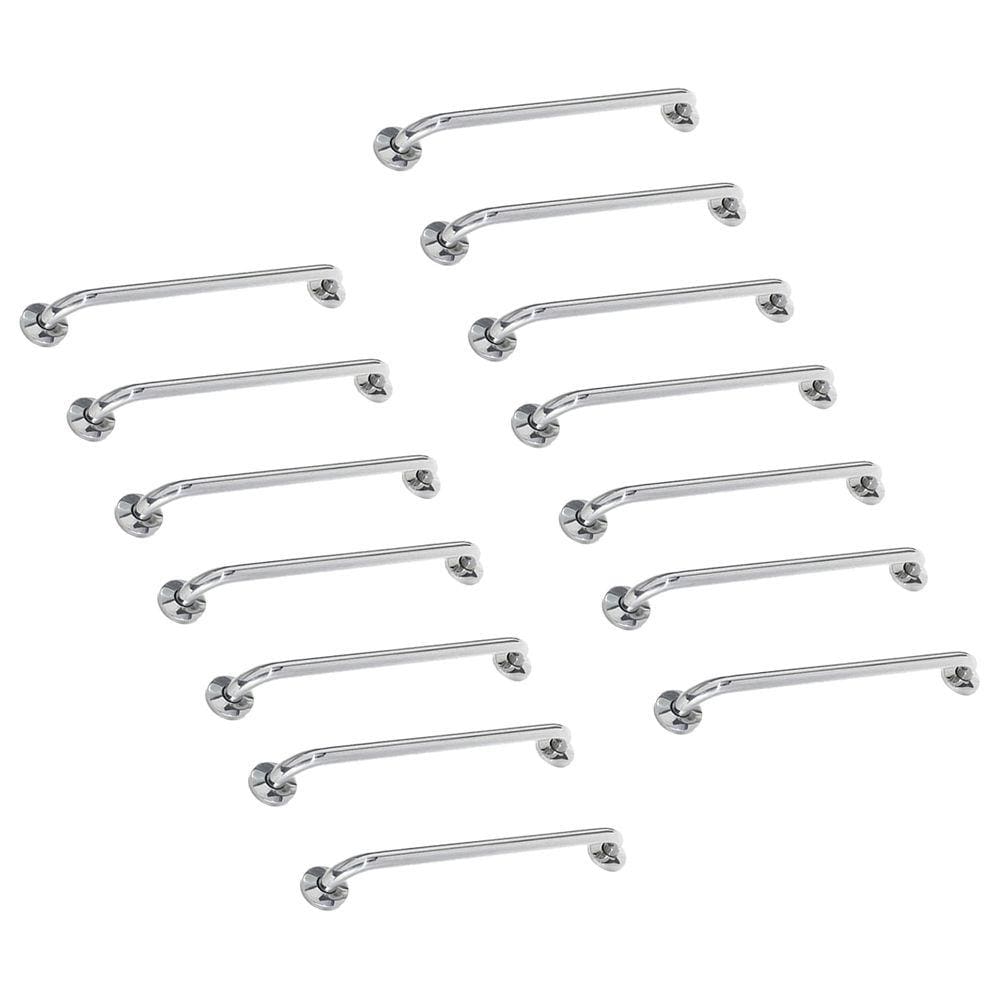 Alça de Apoio Barra Inox 80cm Segurança Kit 14 Unidades Idoso Cadeirante