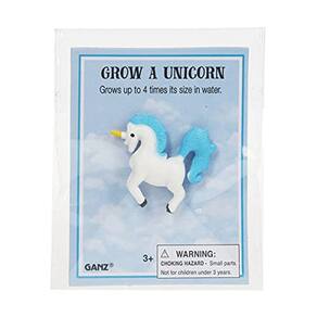 Ganz Grow-a-Unicorn Branco & Azul 3 x 3,5 polegadas Rubber Growi