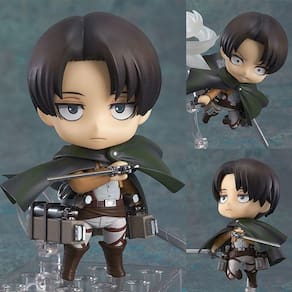 10cm Anime Figura Ataque em Titã Levi Ackerman 375# 390# 417# PVC Action Figure Toys Ackerman statue Collection Model Doll Gift| Figuras de Ação