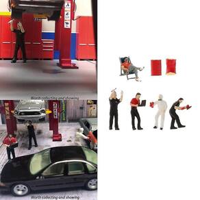 7x Modelo de Pessoas Repairman Personagem Boneca Acessório Decóratio