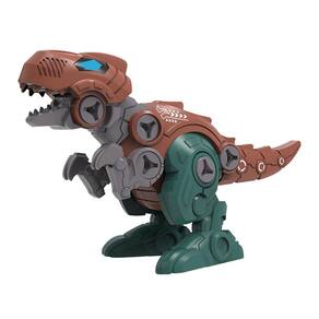 Conjunto de brinquedos DIY montado para crianças de dinossauro de desmontagem Modelo de bloco de construção de parafuso de montagem de simulação auto-