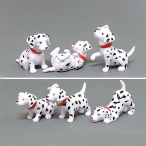 101 Cartoon Dalmatian Dog Figurine Doll Collection Modelo Dez