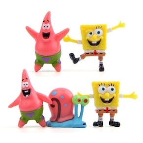 5pcs Sbongebob Patrick Star Gary O Caracol Mini Figura Toy