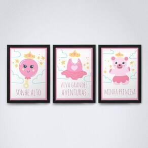 Quadro Decorativo 30x20cm com Moldura Preta - Família 28 M1