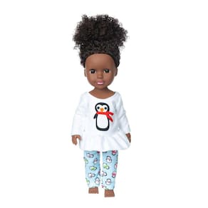 Black African Black Baby Cute Curly Black 35cm Vinyl Baby Toy
