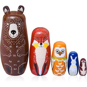 5 peças 6" Bonecas de Ninho Bonito Alto - Diffe de madeira artesanal
