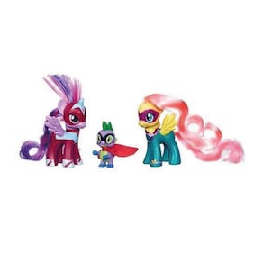Brinquedo - Power Ponies 3 Figure Pack - Twilight Sparkle Fluttershy Spike the Dragon