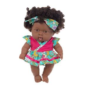 Black African Black Baby Cute Curly Black 20cm Vinyl Baby T
