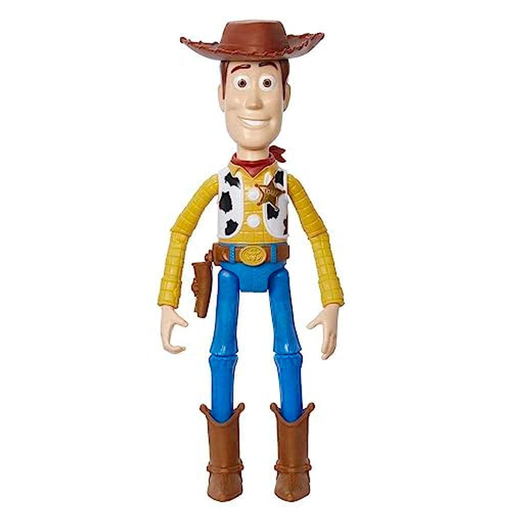 Pixar Toys Woody Grande Action Figure, Posable com Authent