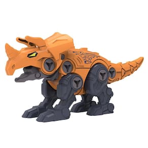 Conjunto de brinquedos DIY montado para crianças de dinossauro de desmontagem Modelo de bloco de construção de parafuso de montagem de simulação auto-