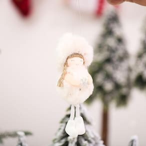 Decorações de Natal Presente de boneca fofa Pingente de árvore