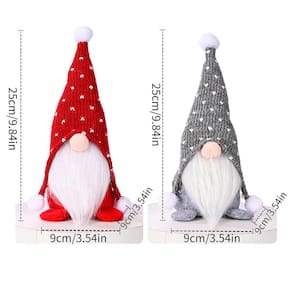 Bonecas de Natal Natal Ano Novo Diy Striped Faceless Toy Decorações de Papai Noel