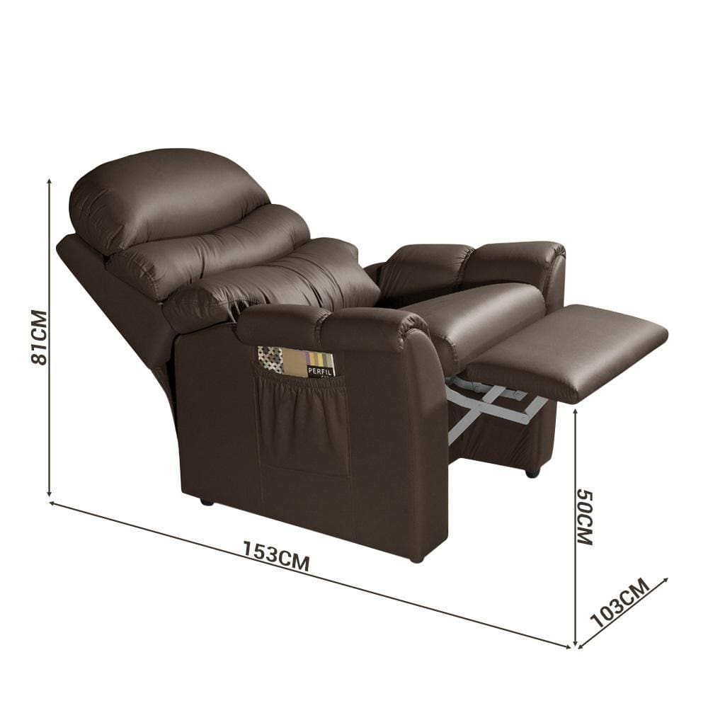 Poltrona Para Extensão De Cílios Reclinável Corino Diamante Café Grécia Luapa - Marrom