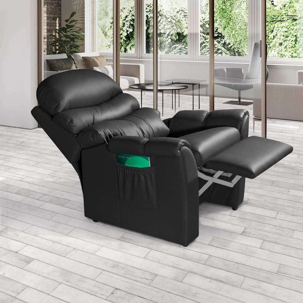Poltrona Do Papai Reclinavel Ibiza Corino Preto - Preto