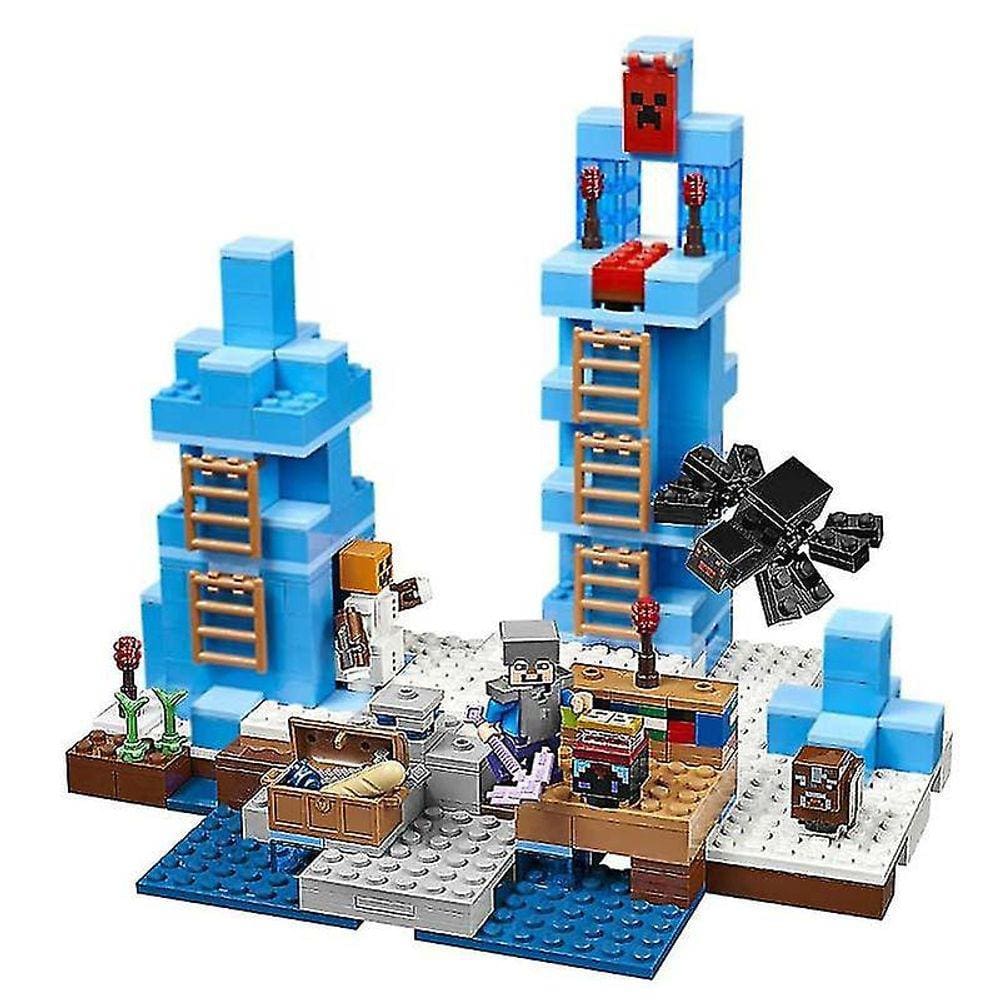 Os picos de gelo modelam blocos de construção com My World Action Fi