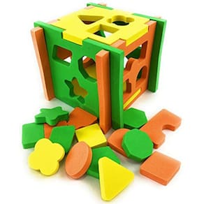 Matty`s Toy Stop EVA Foam Soft Shape Sorter 5.5" Cubo para