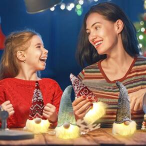 Boneca anã Rudolph brilhante de Natal com luzes led decoração de mesa de boneca sem rosto, festa familiar interna decoração de mesa infantil