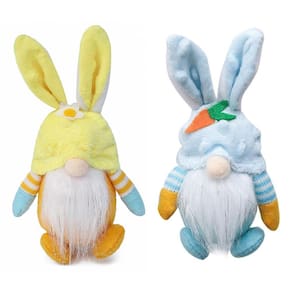 2pc decoração de páscoa lã coelhinho fofo boneca sem rosto decoração de casa boneca ornamento brinquedo