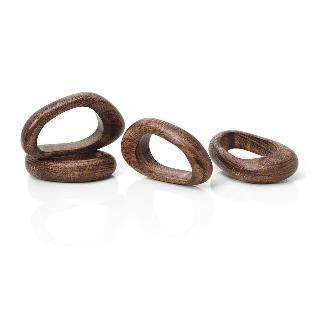 Argola De Guardanapo Copa E Cia 4 Pçs Complement Modern Wood