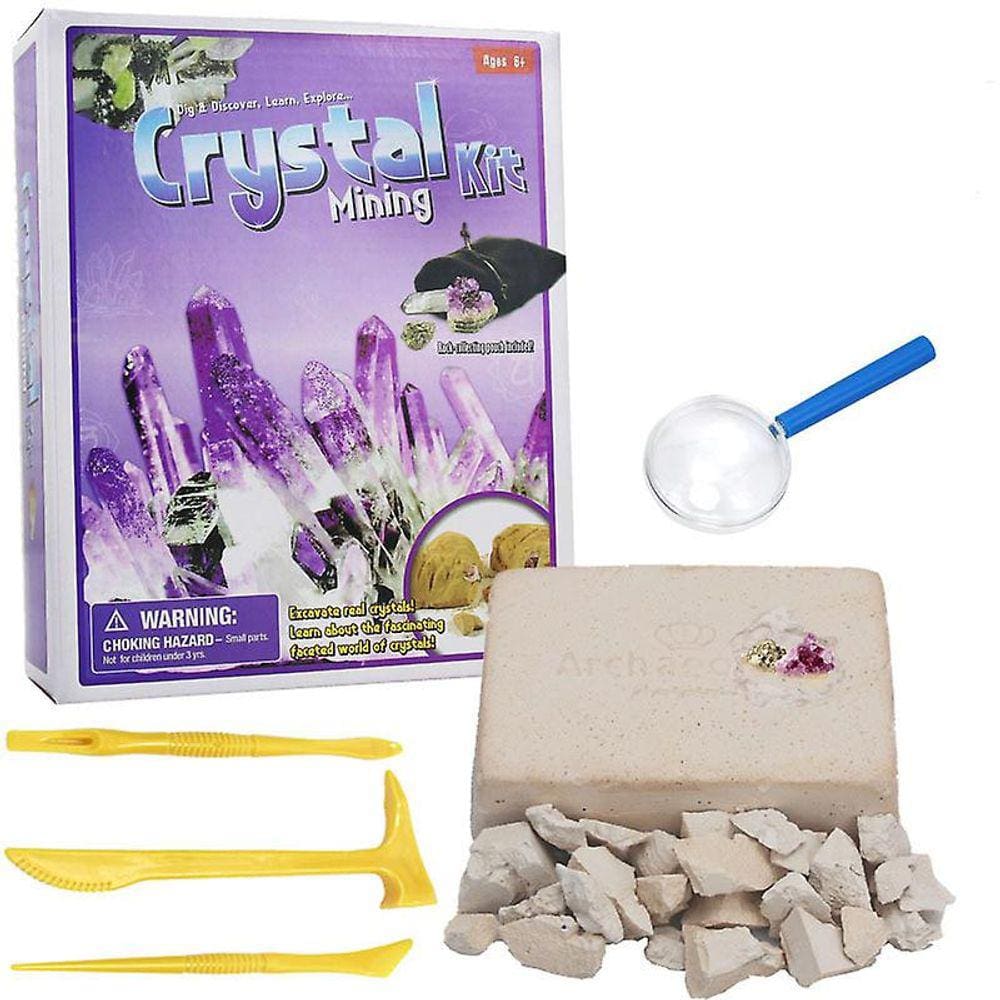 Kit de mineração de cristal para crianças