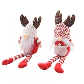 Expositores de enfeites de férias estandes tranças de perna curta chifres de natal rudolph alce sem rosto boneca velho anão goblin boneca decoração
