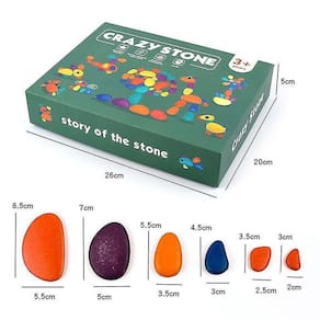 Baby Crazy Stone Building Blocks Stacking Early Learning Color Sorting Toddlers Rocks| Blocos
