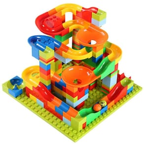 165 peças de tamanho pequeno Marble Run Run City Bricks Mainatic Brug