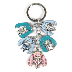 Hatsune Miku Snow Hatsune Color Metal Doll Keychain Key Ring