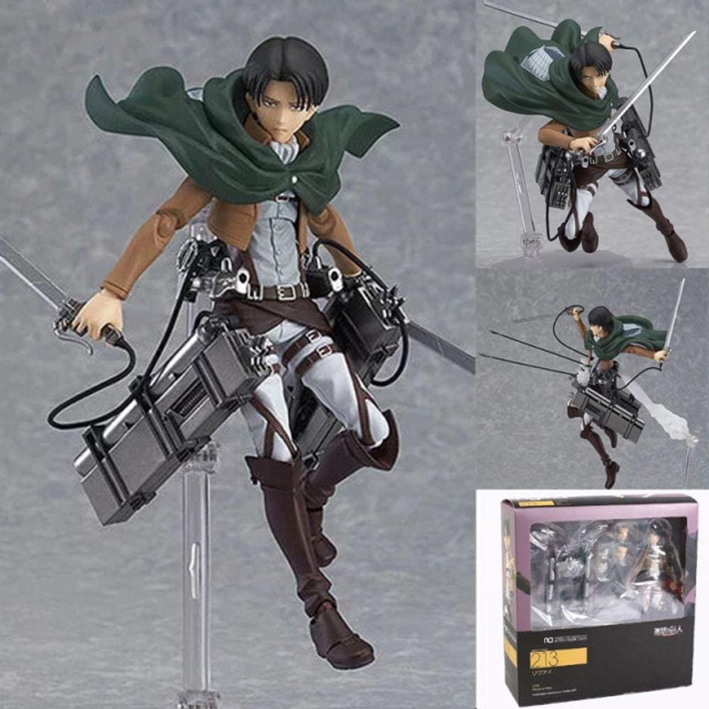 LOTE DE 05 FIGURAS ATAQUE DOS TITÃS - 05 PERSONAGENS - REAL FIGURE