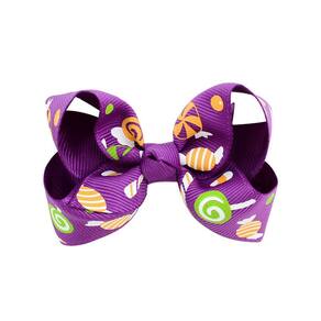 Halloween infantil hairpin crianças abóbora impressão meninas bonito arco acessórios de cabelo